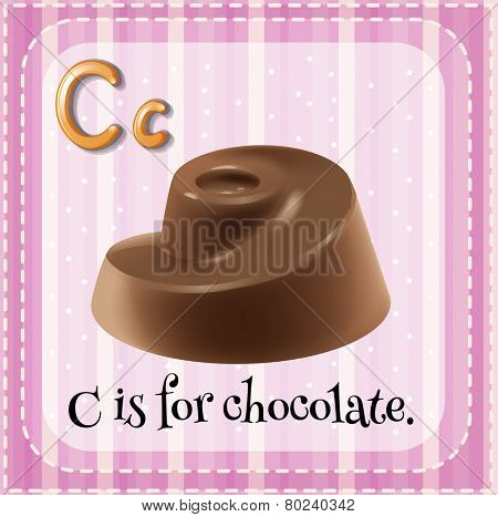 A letter C for chocolate