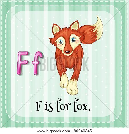 A letter F which stands for fox