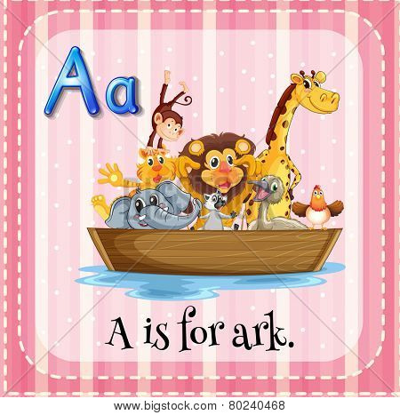 A letter A which stands for ark