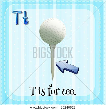 A letter T which stands for tee