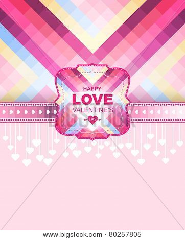 Valentine's Day Cards With Ornaments.vector Design And Abstract Vector Illustration.