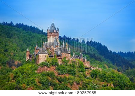 Panorama of Cochem in Germany, Europe