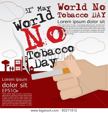 May 31st World no tobacco day illustration vector.