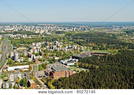 Vilnius City Capital Of Lithuania Aerial View