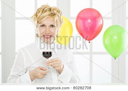 Forty years lady and celebration