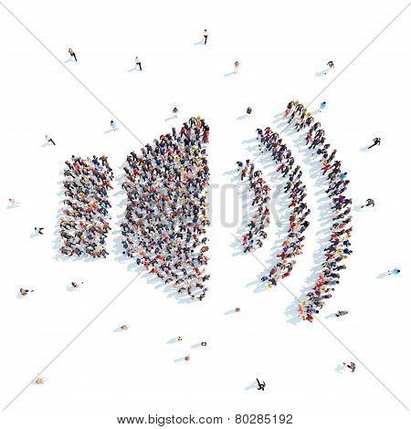People in the form of speaker volume.