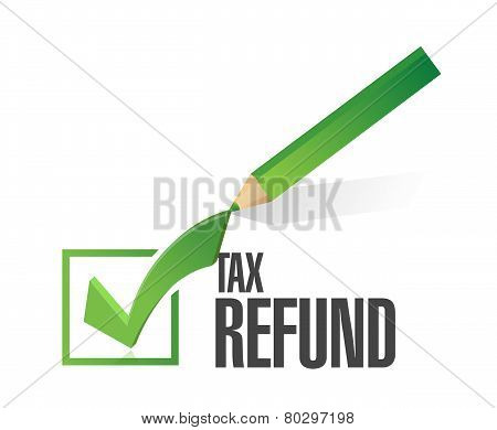 Tax Refund Check List Illustration Design