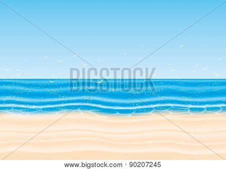 Vector illustration. Beach.