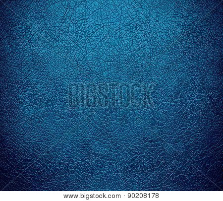 Cerulean color leather texture background