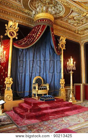 Throne of Napoleon in Fontainebleau Castle