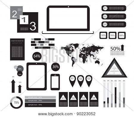 Infographic Elements Red