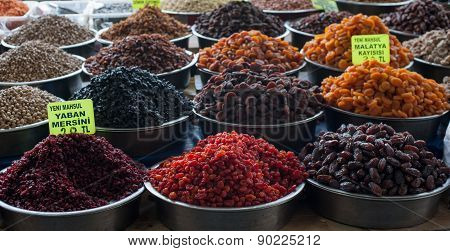 Dried Fruits At Bazaar