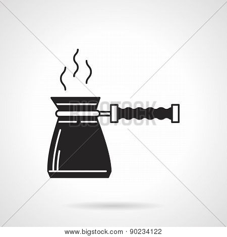 Coffee pot black vector icon