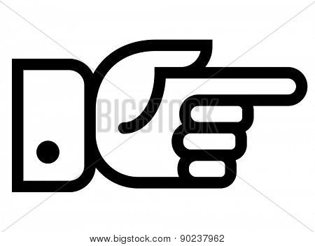 Pointing finger icon