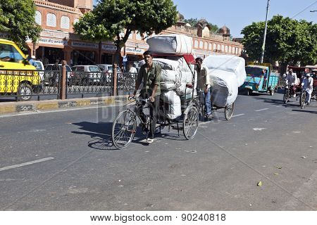 Cycle Rickshaws  In The Streets