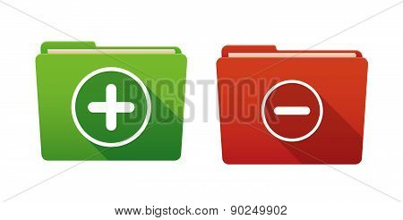 Folder Icon Set With Math Signs