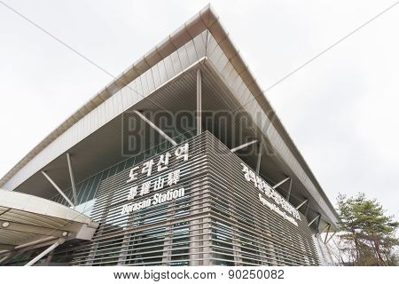 Dorasan Railway Station In Dmz, South Korea.