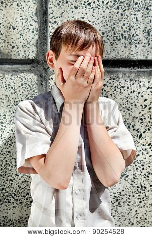 Sad Kid Outdoor