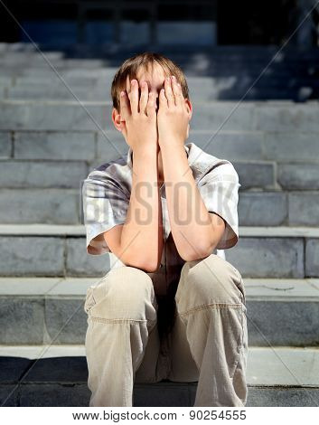 Sad Kid Outdoor