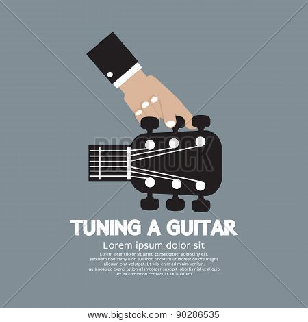 Hand Tuning A Guitar.