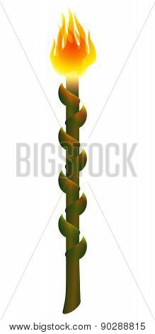 Burning Wood Stick