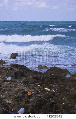 Basura en la playa