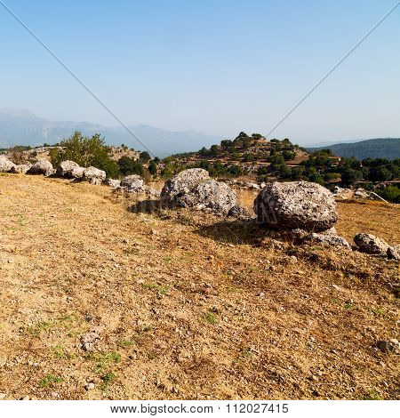 From The Hill In Asia Turkey Selge Old Architecture Ruins And Nature