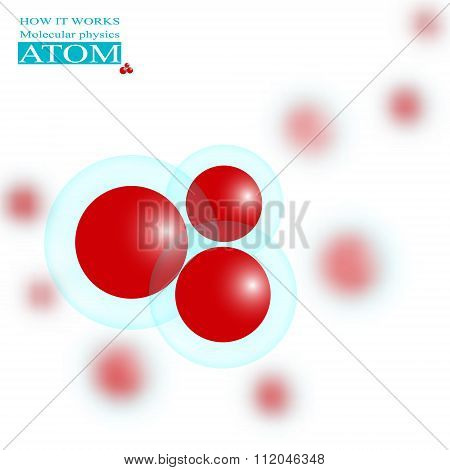 Molecular Physics Red Atom