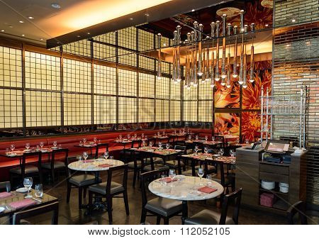 SINGAPORE - NOVEMBER 08, 2015: interior of The Shoppes at Marina Bay Sands. The Shoppes at Marina Bay Sands is one of Singapore's largest luxury shopping malls
