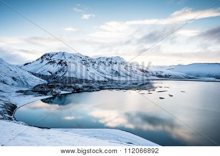 Highland iceland blue lake