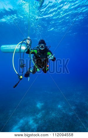 Diver With Additional Tank, Cuba