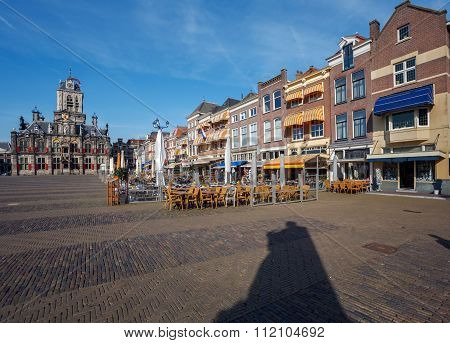 Vintage Building Of City Hall, Delt, Holland