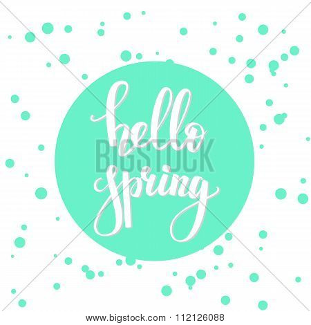 Hello Spring Lettering
