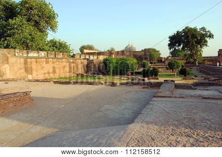 Entrance Gate of Lahore Fort in Old city Lahore in Punjab, Pakistan. Lahore Fort is registered as a UNESCO World Heritage Site in 1981.