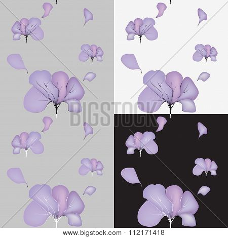 Flower seamless pattern with imitation batik