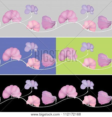Flower linear pattern with imitation batik