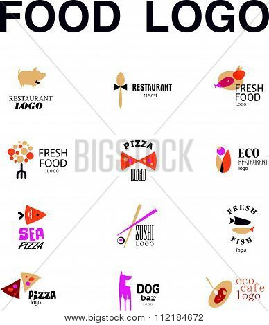 Vector set of restaurant logo