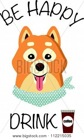 Vector template for coffee poster