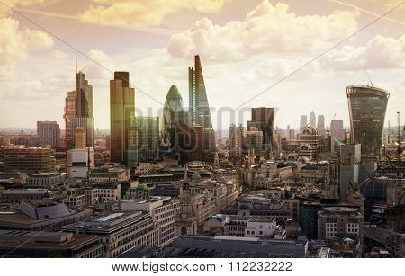 City of London at twilight