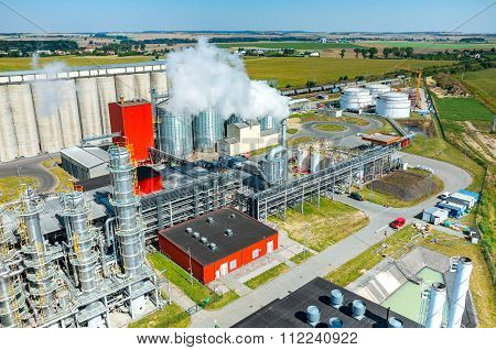 Biofuel Factory Aerial View