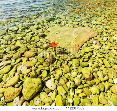 Asia In Thurkey Antalya Lycia Way Water Rocks And Sky Near The Nature
