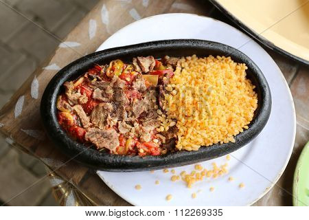 Skillet Meat With Rice