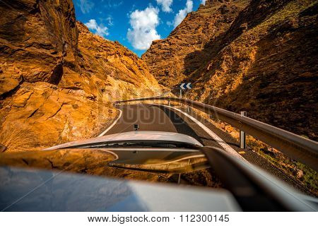 Mountains on western part of Gran Canaria island