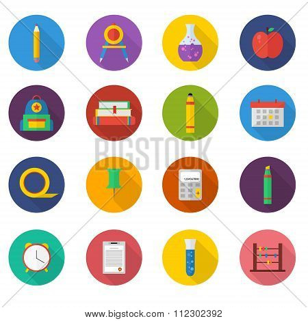 School icon set. Vector Illustration icons