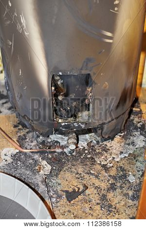 Burned Water Heater