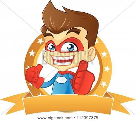 Superhero giving thumbs up