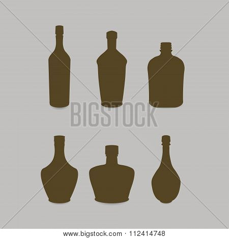 Bottles Of Different Shapes Vector