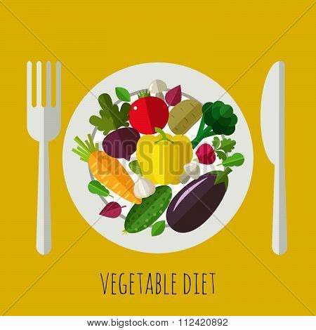 Vegetable menu banner.