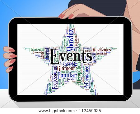 Events Star Represents Wordcloud Words And Function
