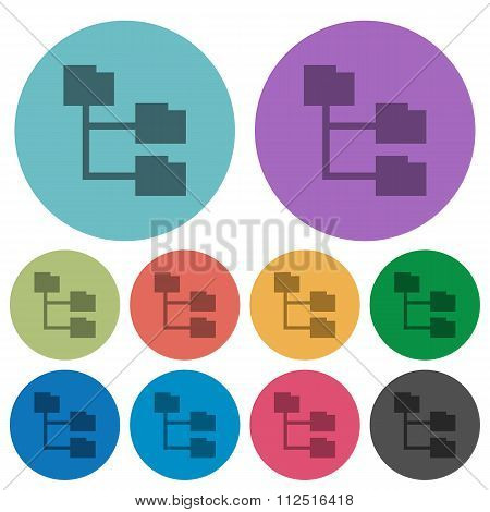 Color Folder Structure Flat Icons